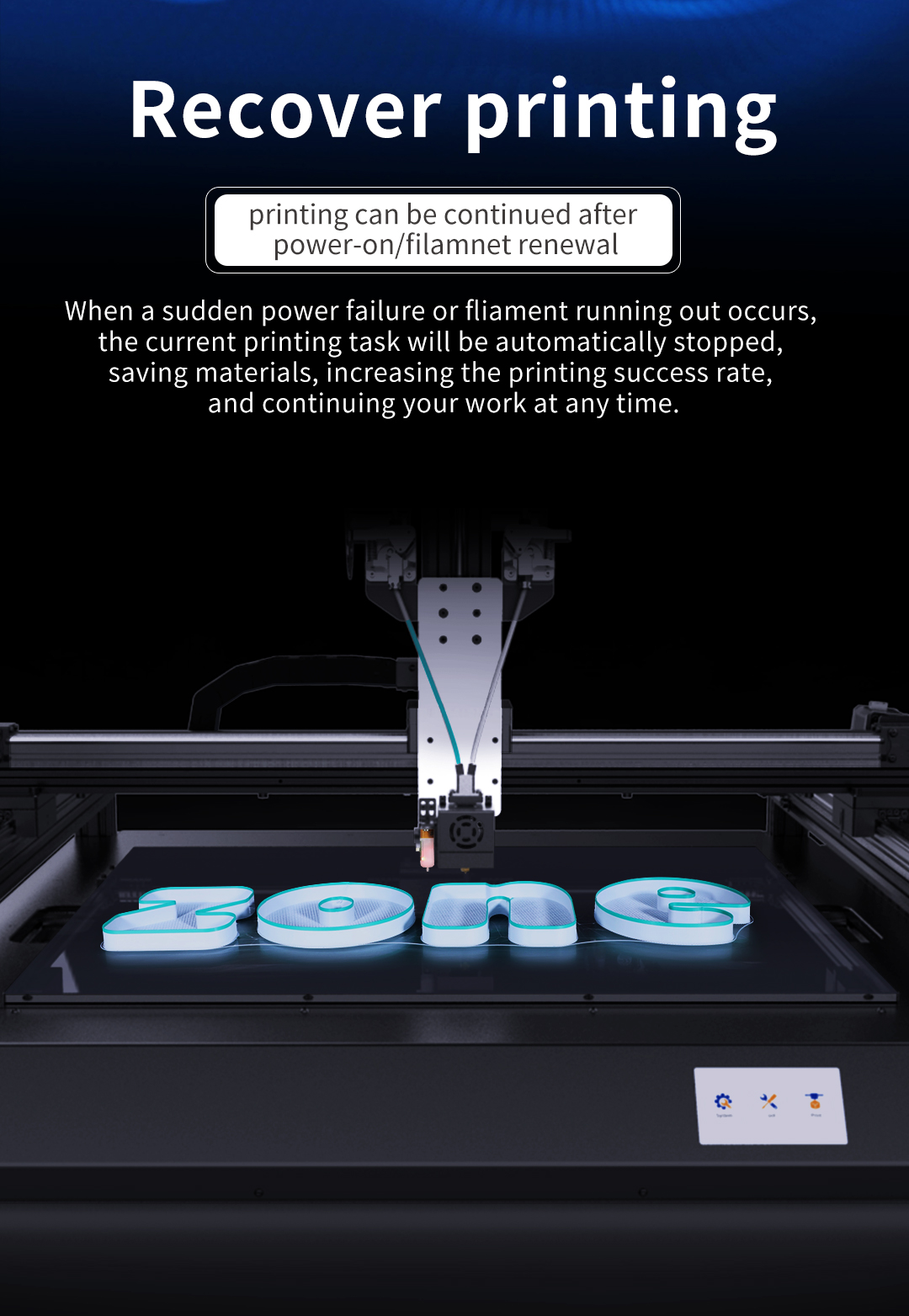 K6 channel letter 3D printer
